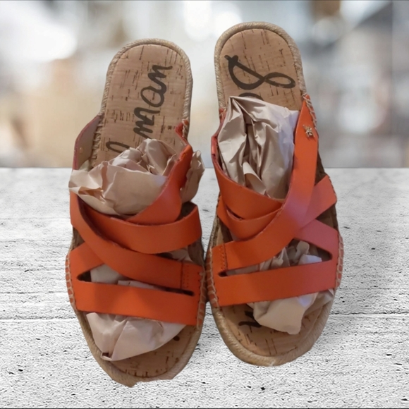 Sam Edelman leather strappy flip flop/sandals/ espadrilles slides size 7 - Picture 9 of 14